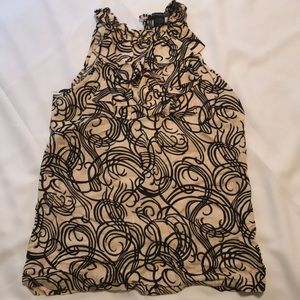 Cream and black halter top